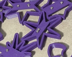 This magnet's attraction was so strong to it's partner that it slid to be beside it. I noticed it the next day once the glue had set, so I hope they're happy.